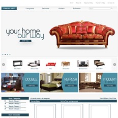 A sample website of a furniture company that says 