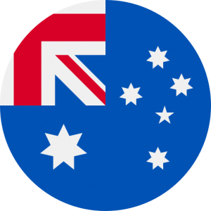 An icon of a circle-cropped photo of the Australian flag