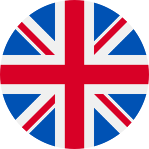An icon of a circle-cropped photo of the Union Jack, the flag of the United Kingdom