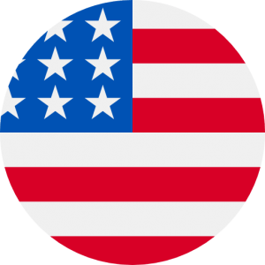 An icon of a circle-cropped photo of the flag of United States of America