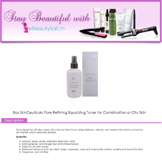 A sample of an ad template for a beauty website that says 